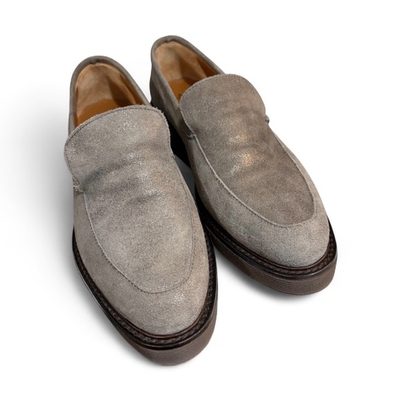 Aquatalia Kelsey Weatherproof Loafer Grey Shine Size 7.5 - Picture 7 of 10